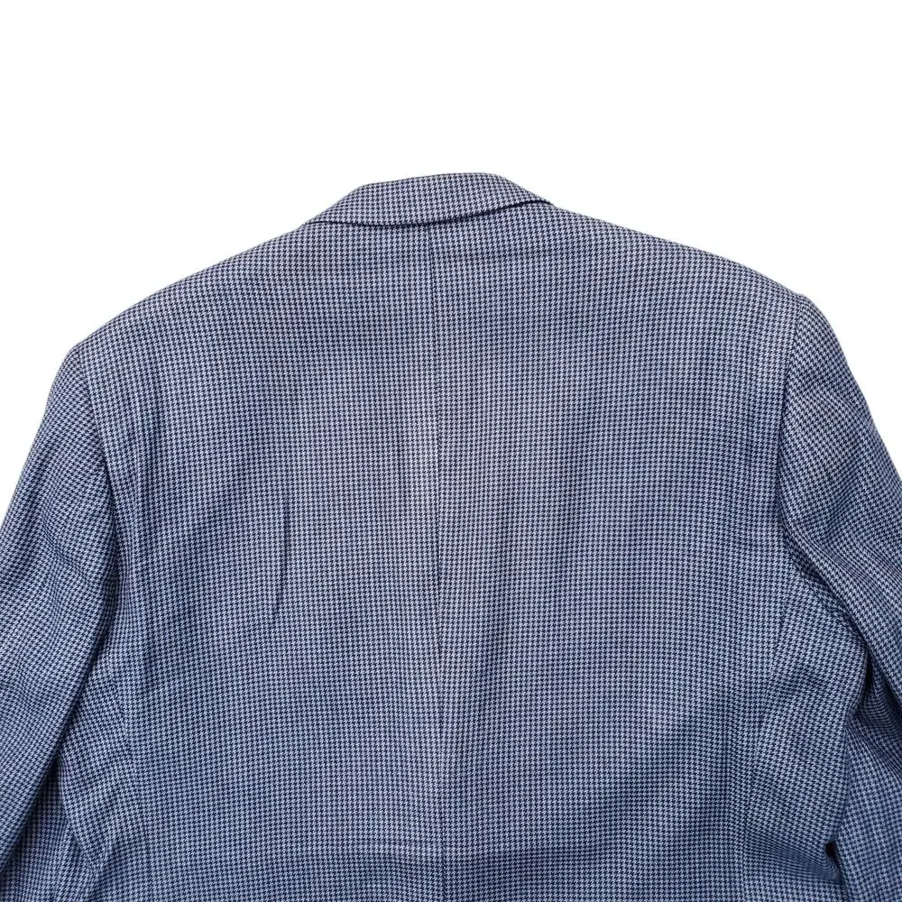 40 Savile Row Ivy Prep Puppytooth Check Blazer Jacket Sport Coat Silk Bamboo 42S